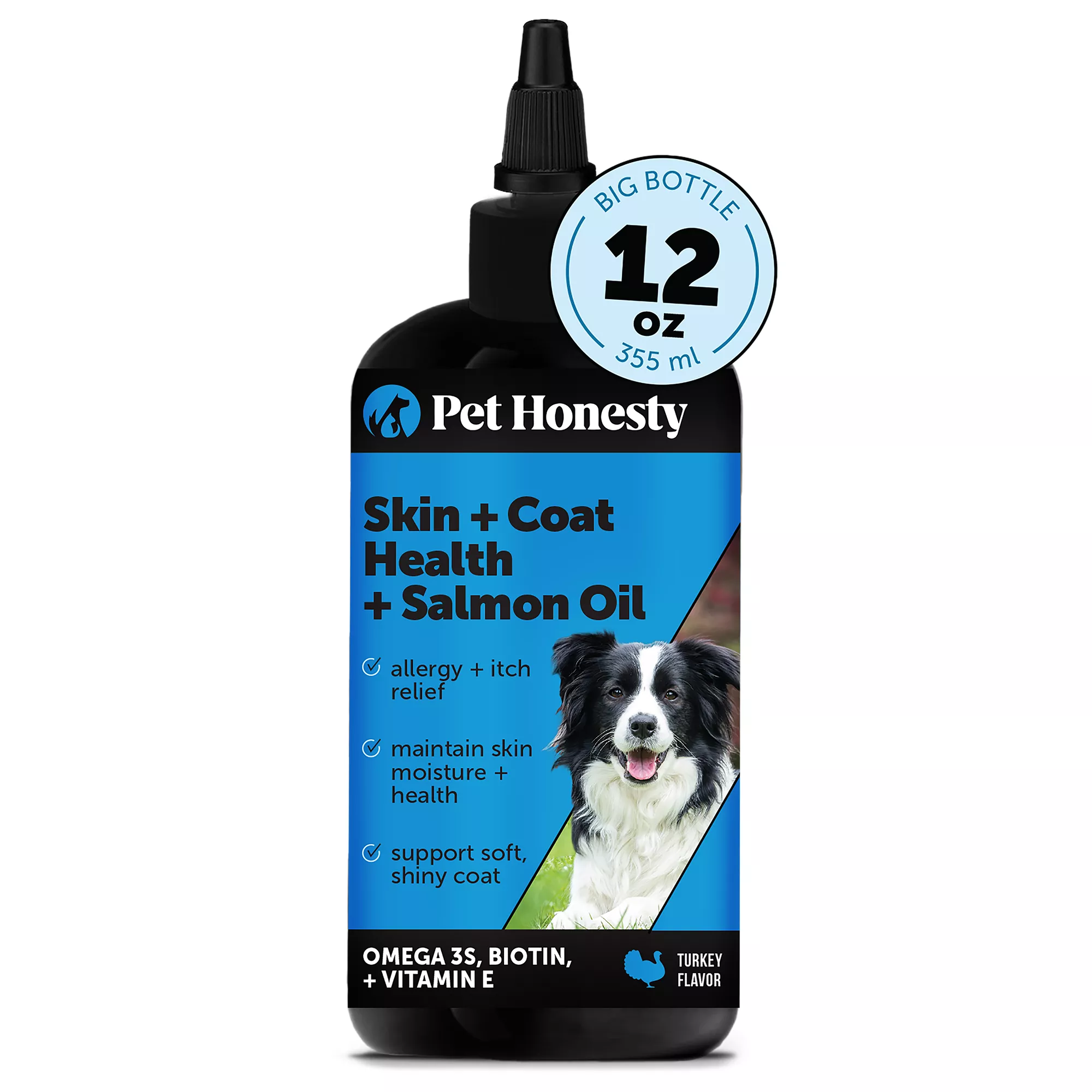 Pet Honesty's Skin + Coat Health + Salmon Oil for Dog 12 Oz