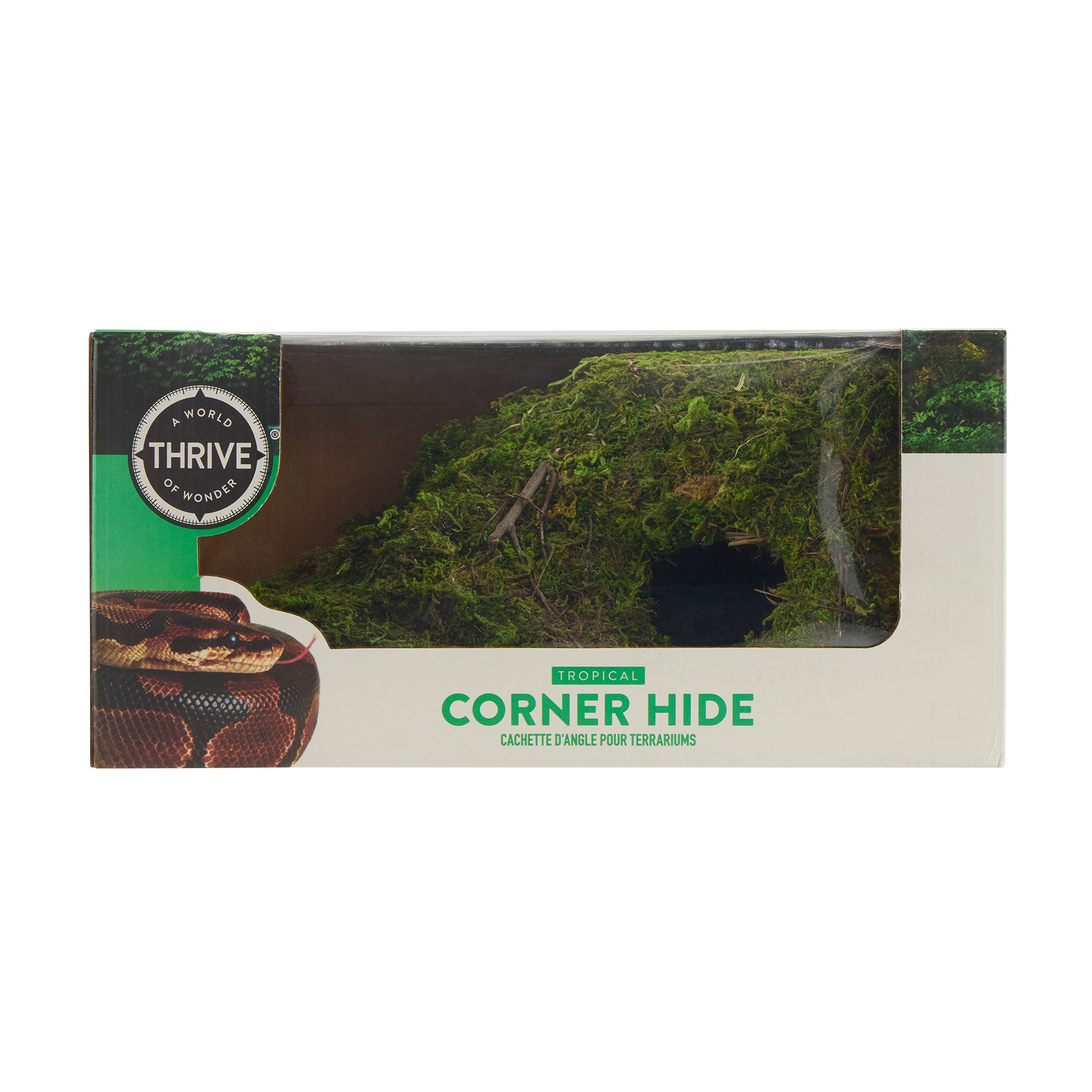 Thrive Corner Hide - Grass covered - Reptile Hide Decor - thumbnail 3