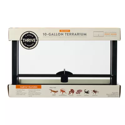 Product Thrive 10 Gallon Open Glass Terrarium