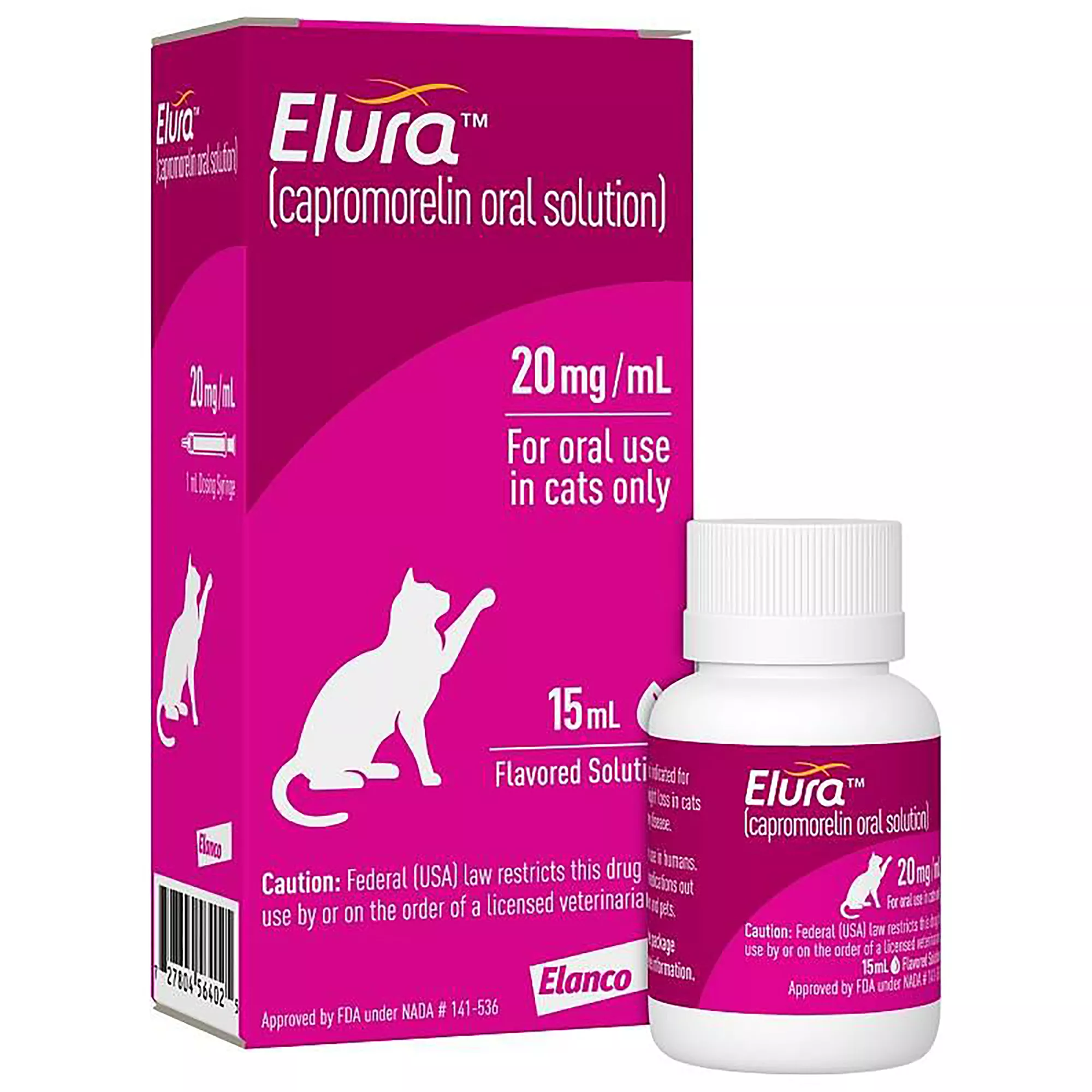 Elura Oral Solution for Cats - 20mg/mL, 15 mL