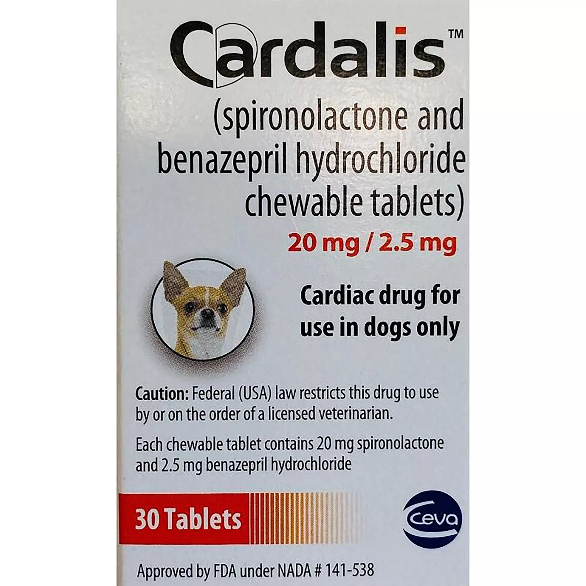 Cardalis Chewable Tablets for Dogs - 20 mg/ 2.5 mg, 30 Tablets