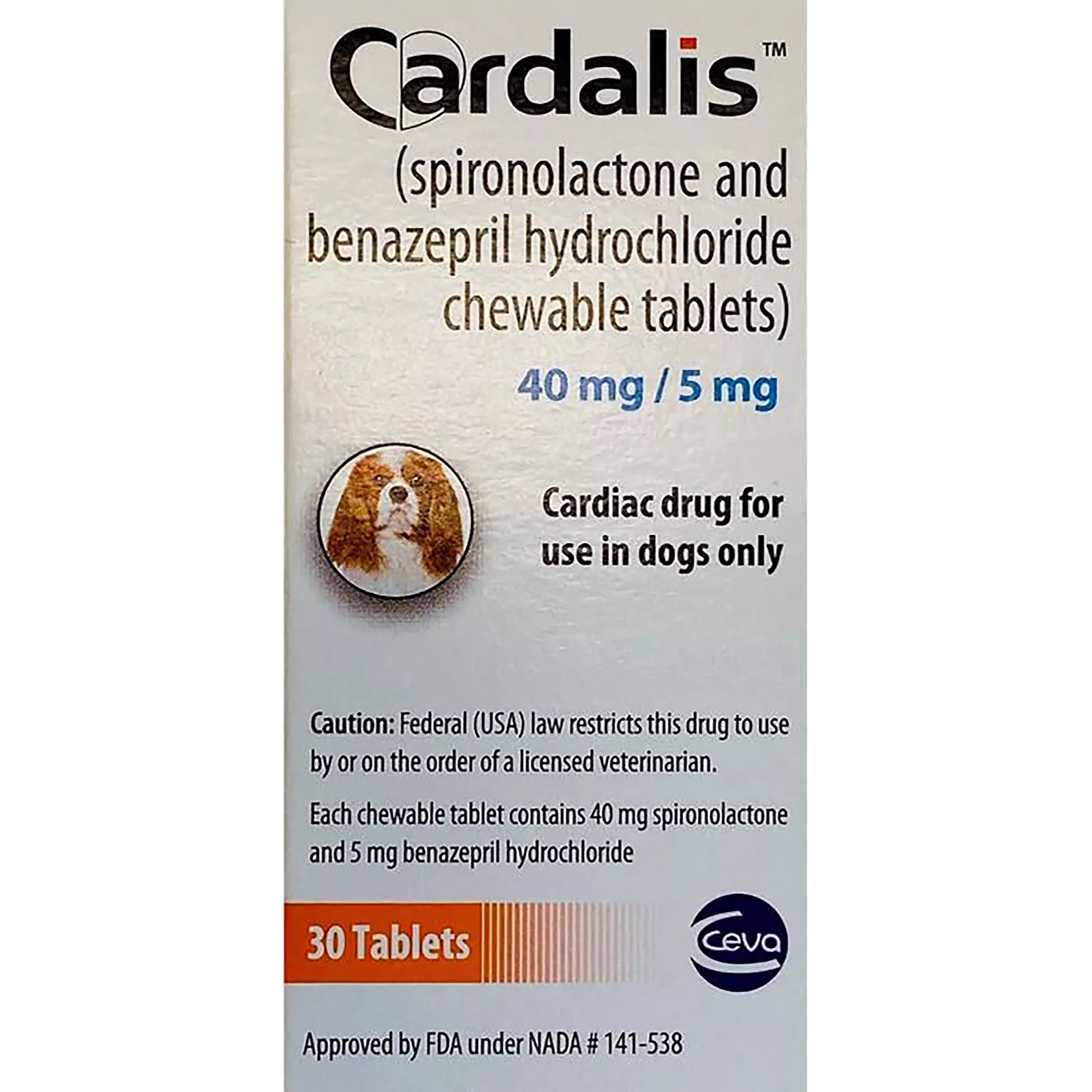 Cardalis Chewable Tablets for Dogs - 40mg/5mg, 30 Tablets