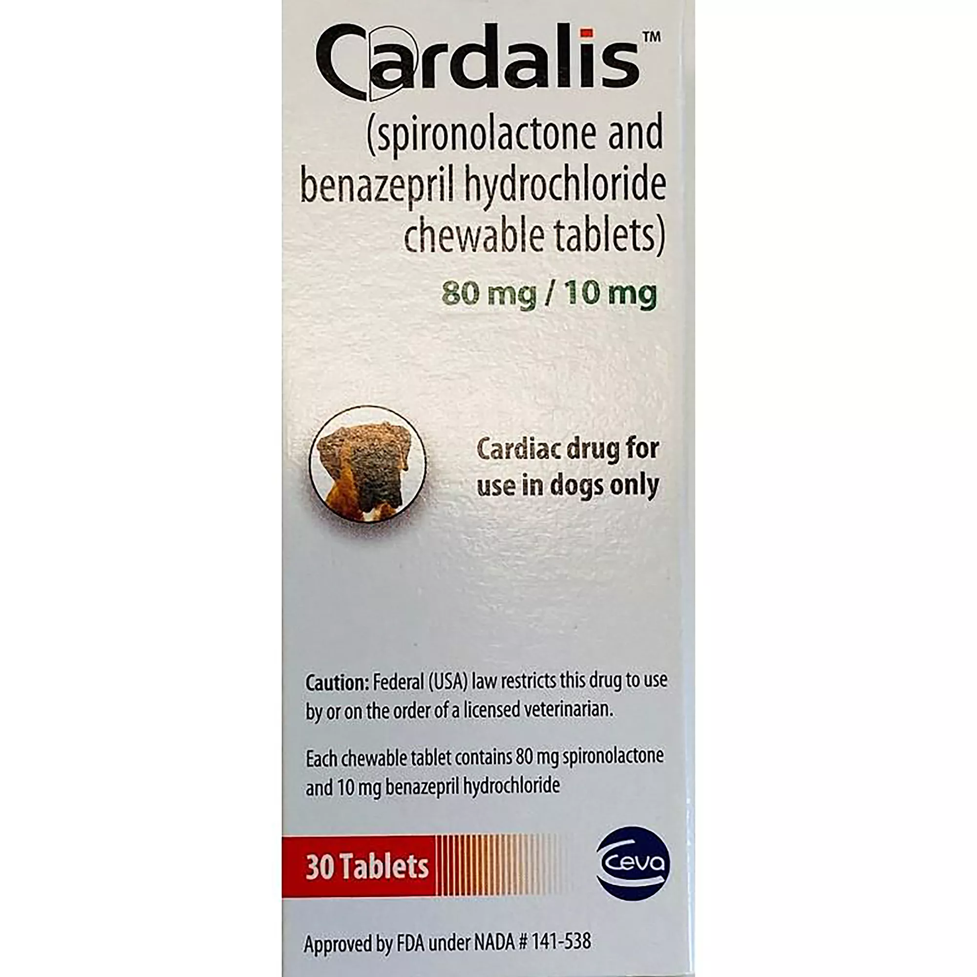 Cardalis Chewable Tablets for Dogs - 80mg/10mg, 30 Tablets