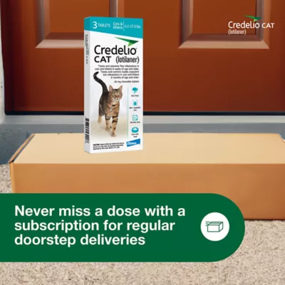 Product Credelio Chewable Tablets for Cats - 4.1-17 lbs, Teal Box