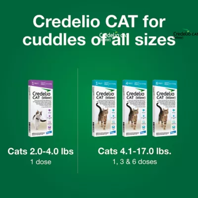Product Credelio Chewable Tablets for Cats - 4.1-17 lbs, Teal Box