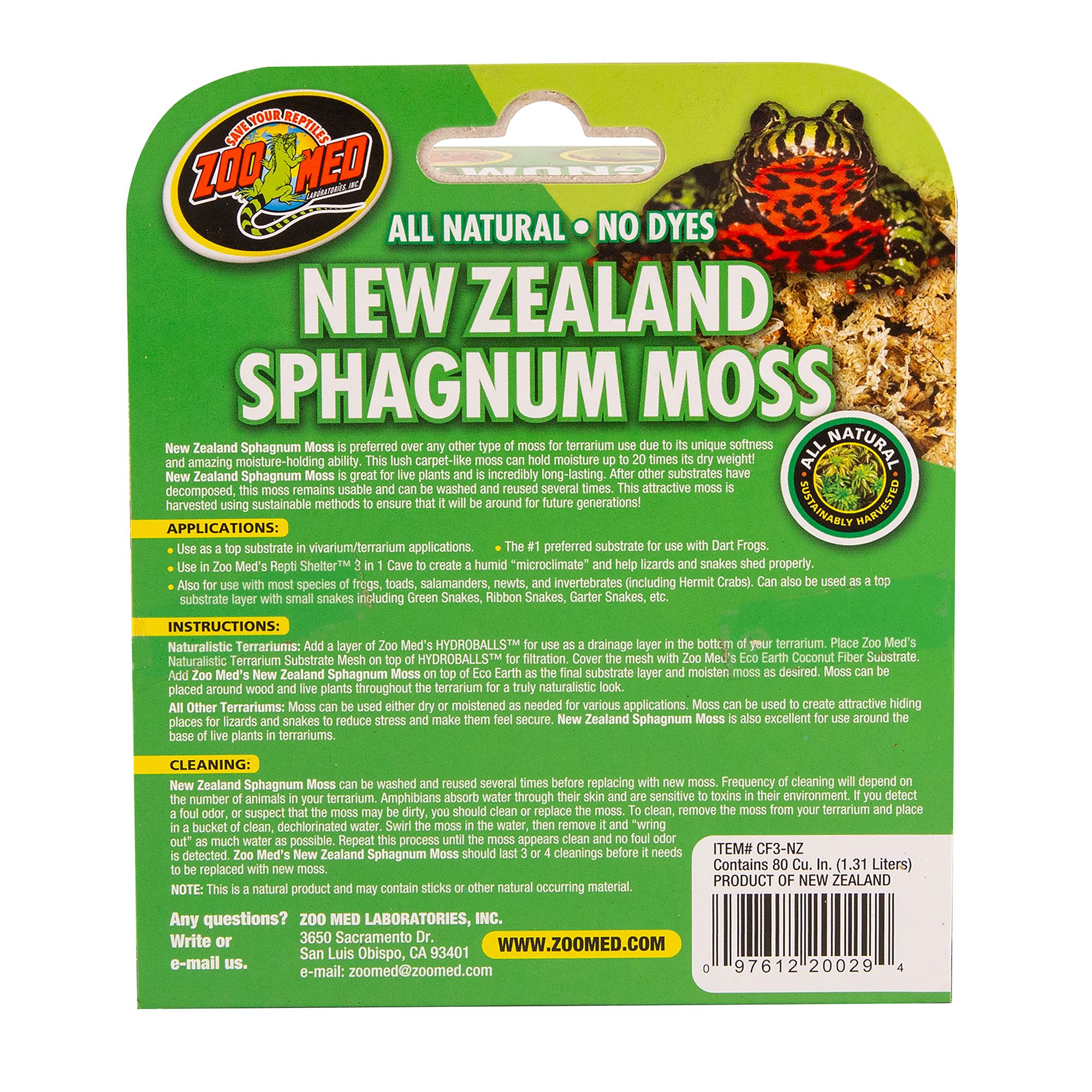 Zoo Med Sphagnum Moss - Humidity Terrarium Moss - Medium - thumbnail 3