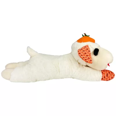 Product Halloween Jumbo Lamb Chop Dog Toy Pumpkin Hat