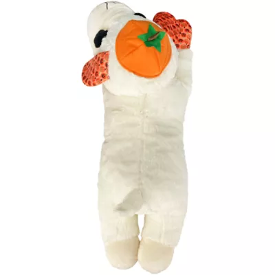 Product Halloween Jumbo Lamb Chop Dog Toy Pumpkin Hat