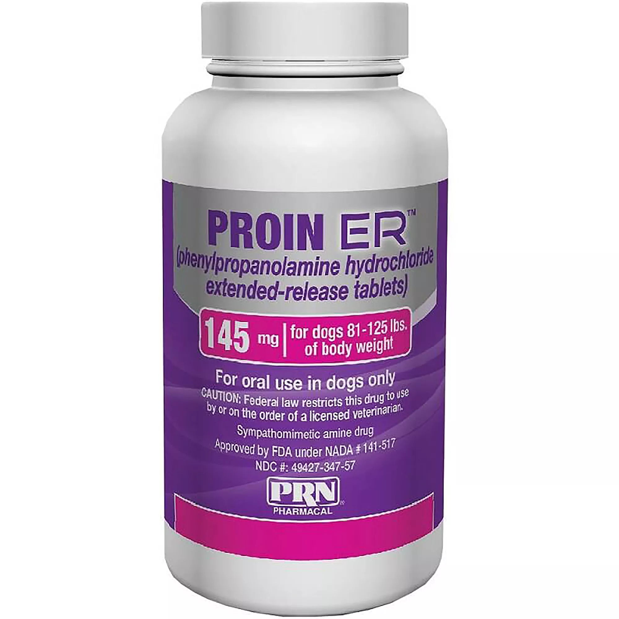 Proin ER Extended-Release Tablets for Dogs - 145 mg, Pink Bottle