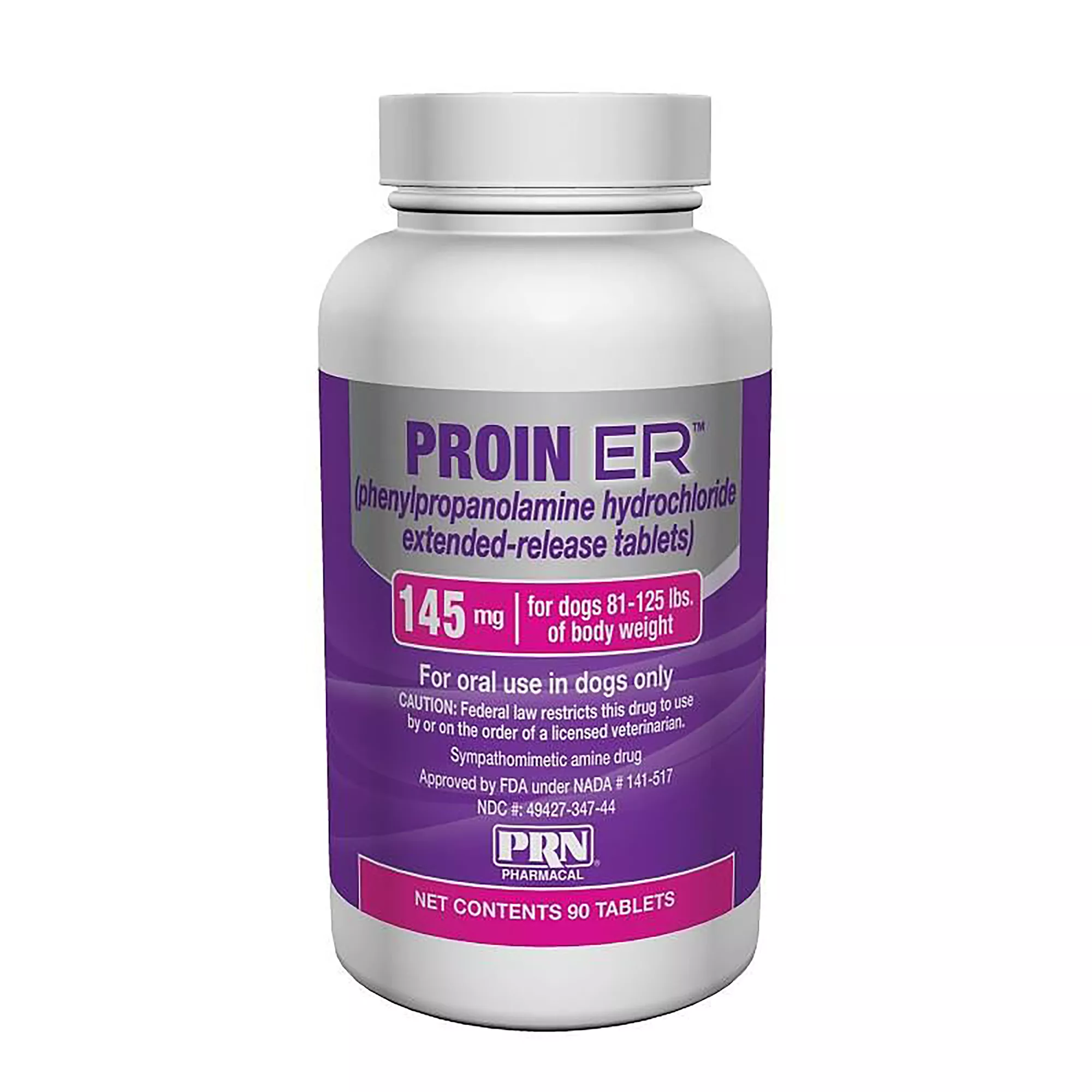 Proin ER Extended-Release Tablets for Dogs - 145 mg, Pink Bottle