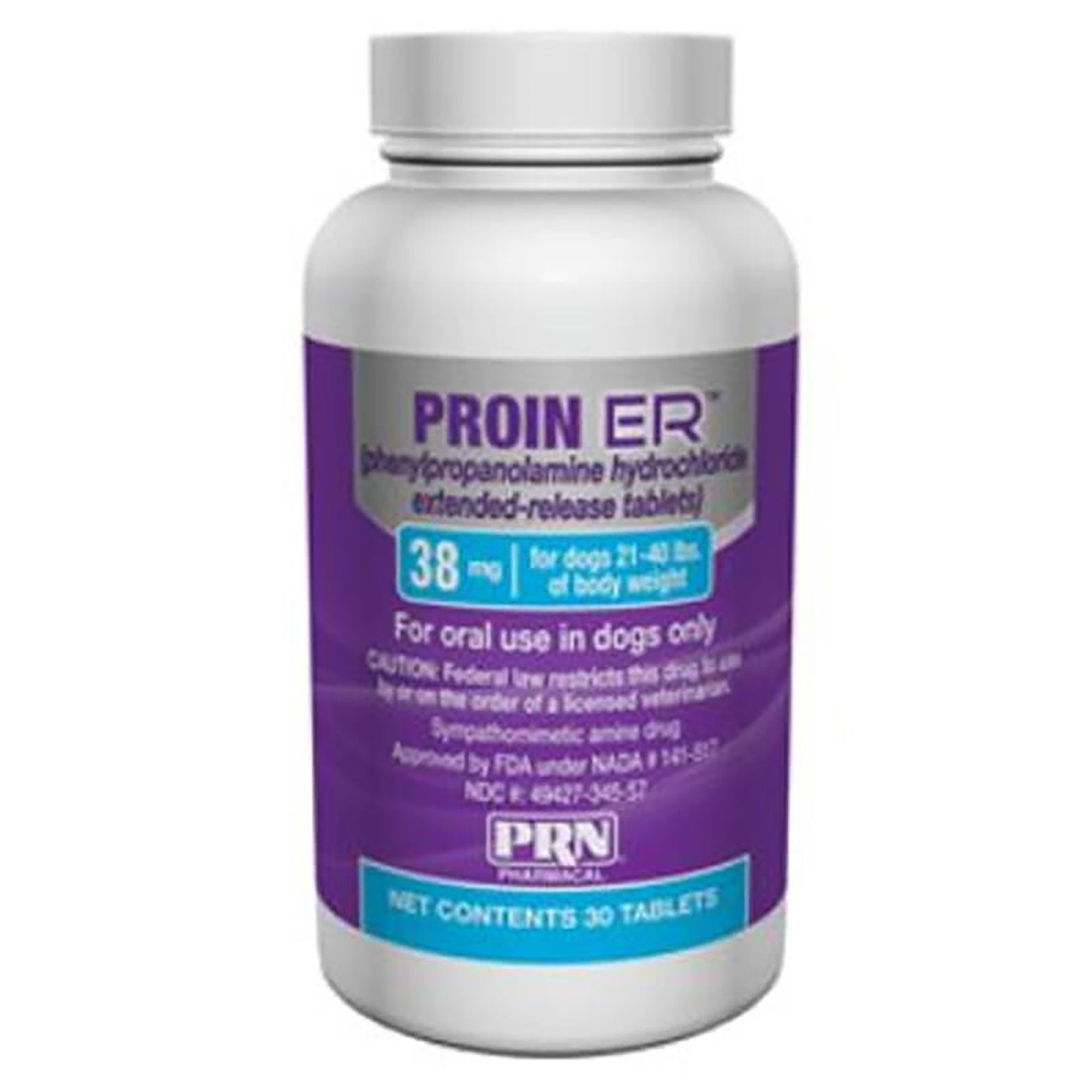 Proin ER Extended-Release Tablets for Dogs - 38 mg, Blue Bottle ...