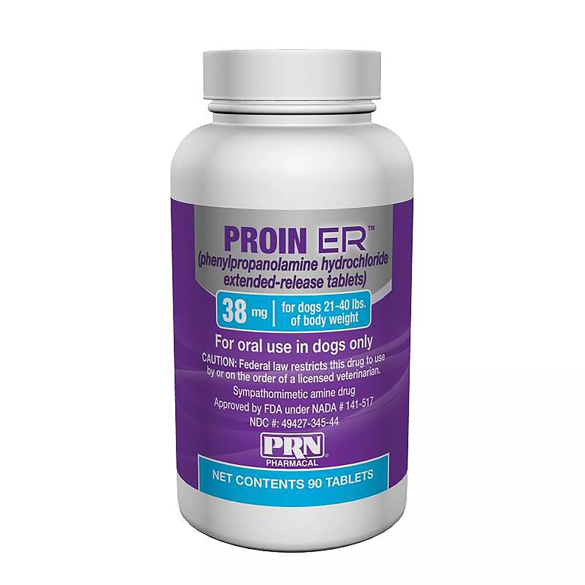 Proin ER Extended-Release Tablets for Dogs - 38 mg, Blue Bottle