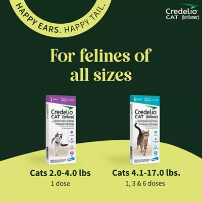 Product Credelio Chewable Tablets for Cats - 2-4 lbs, Purple Box