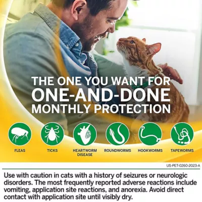 Product NexGard COMBO Topical Solution for Cats - 5.6-16.5 lbs, Yellow Box