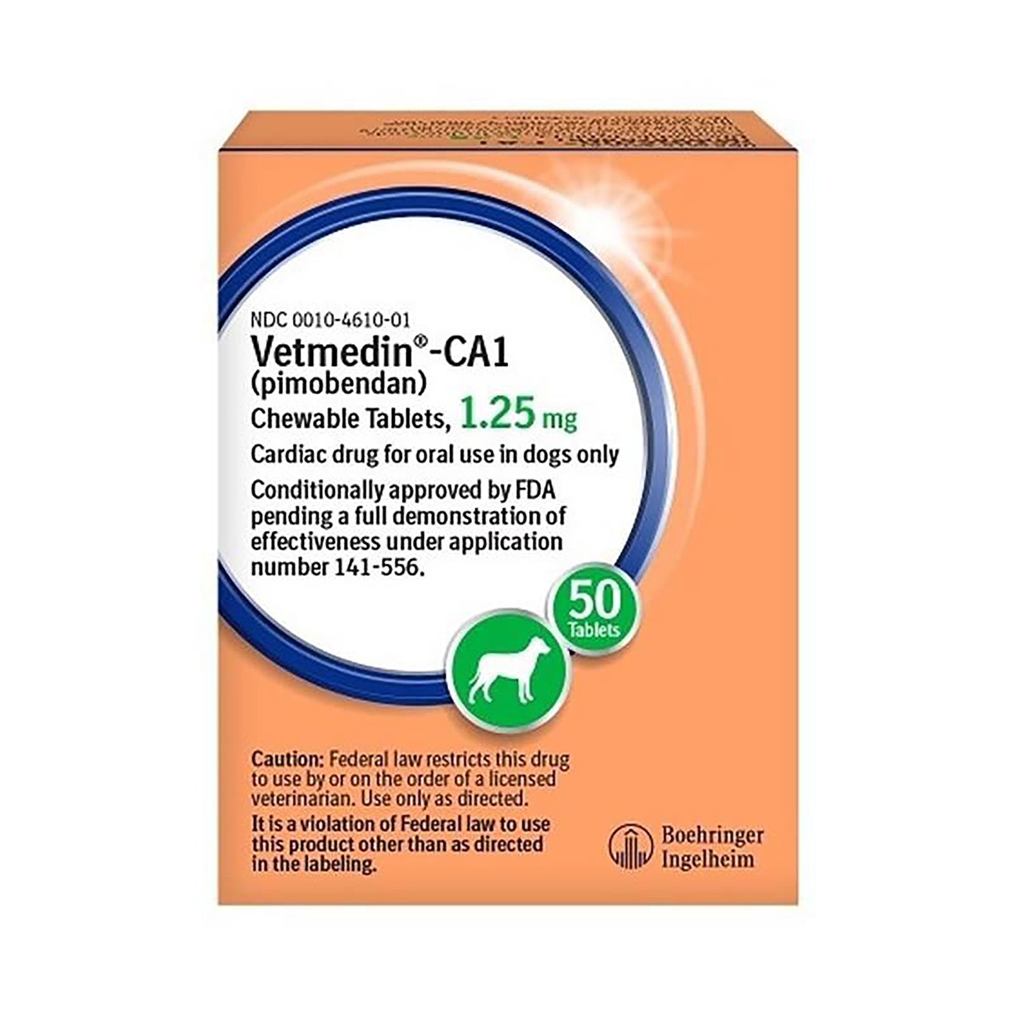 Vetmedin-CA1 Chewable Tablets for Dogs - 50 Tablets, 1.25 mg