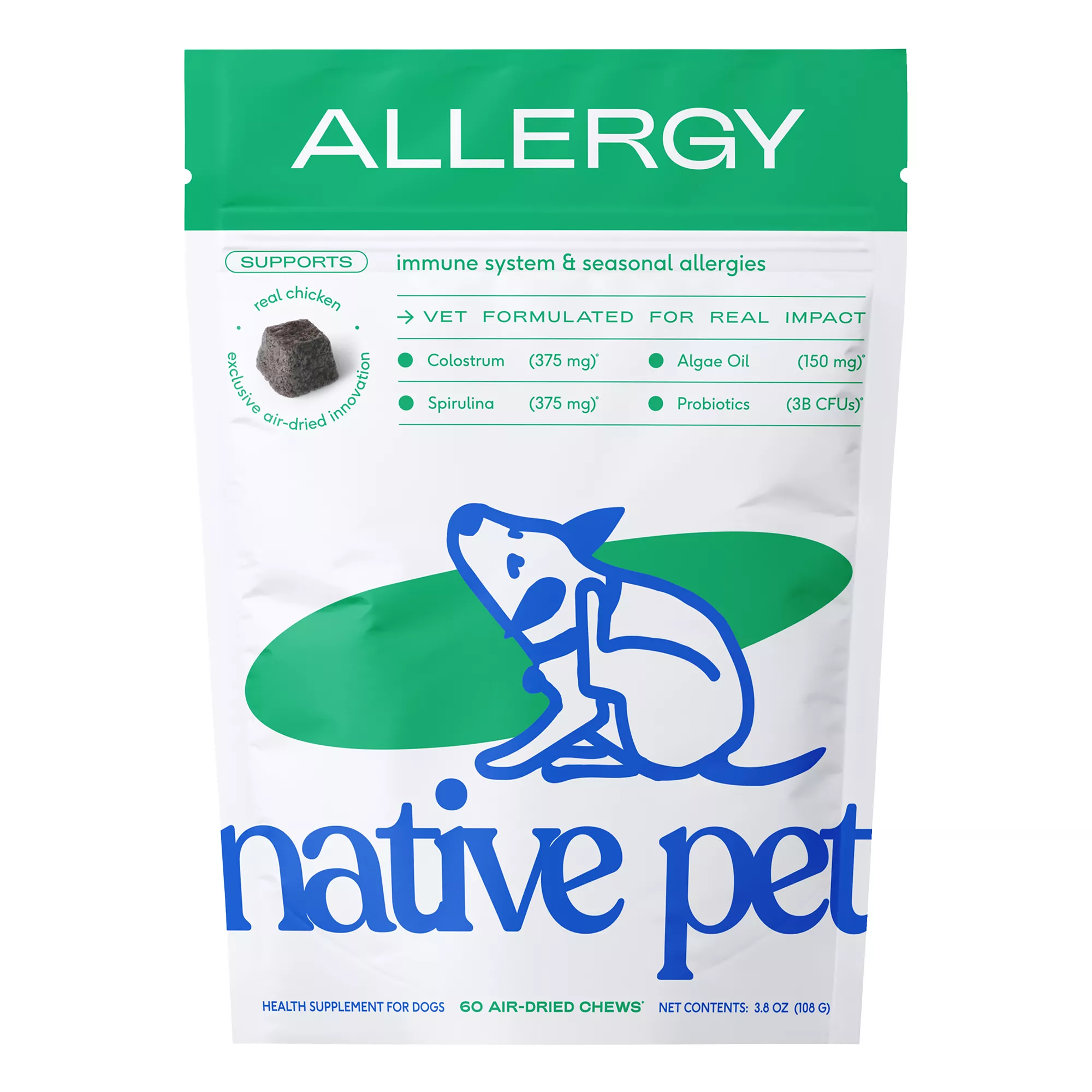 Native Pet Allergy & Immune Chews Allergy & Itch Relief Supplement for Dogs