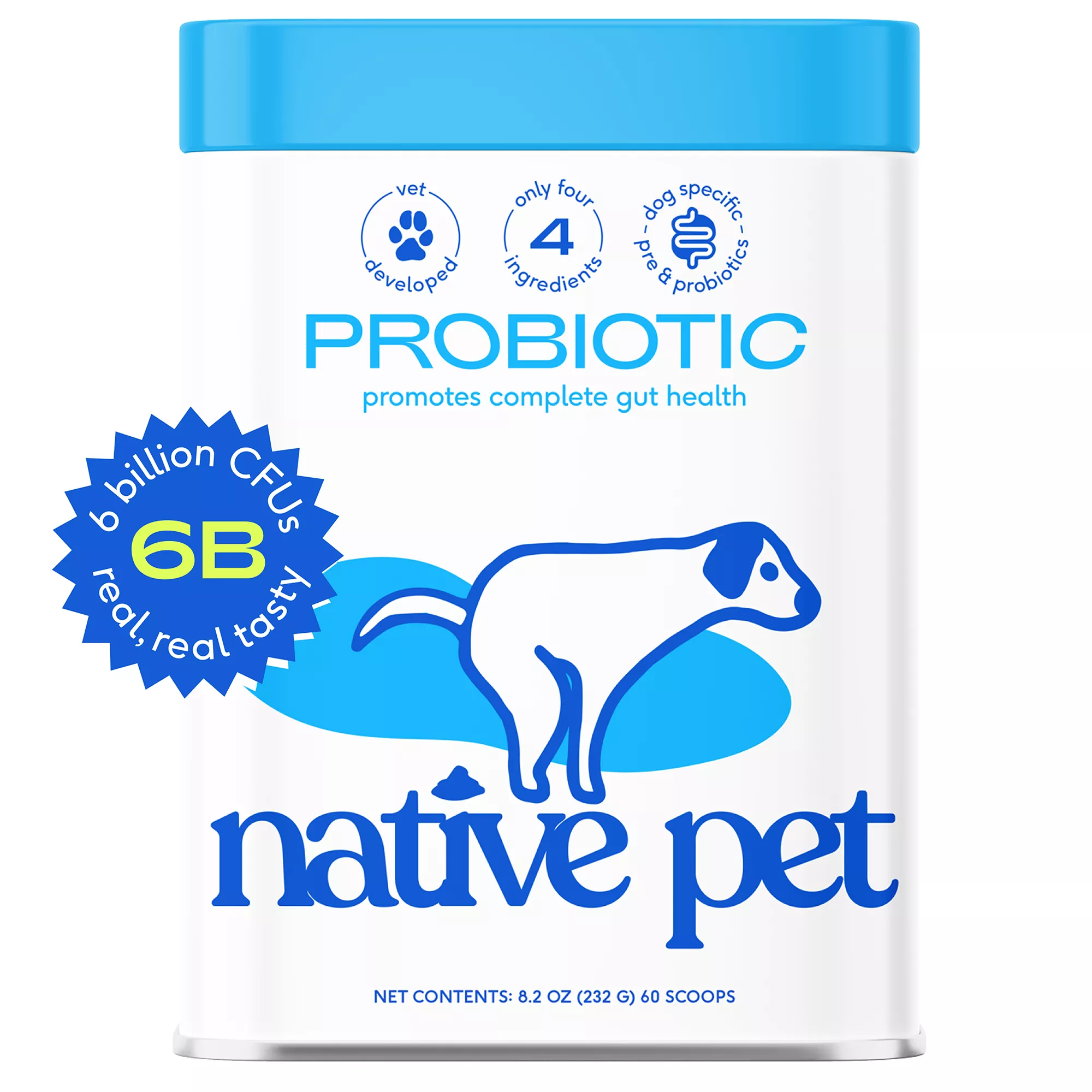 Native Pet Probiotic Powder Digestive Supplement for Dogs