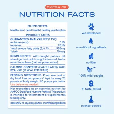 Native Pet Dog Omega-3 Fish Oil Skin & Coat Health Supplement - Salmon Oil, 8-32 fl oz - Image 9