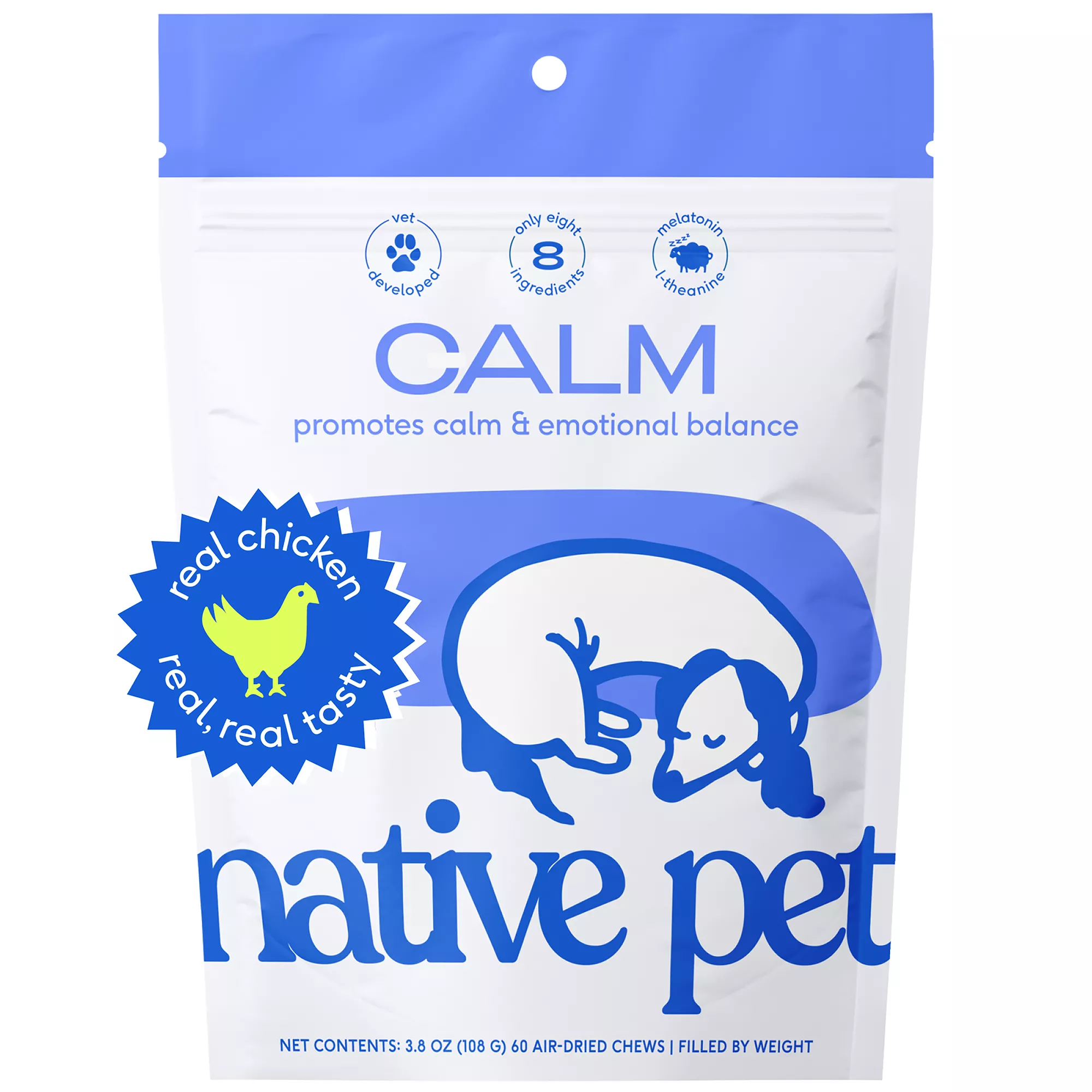 Native Pet Calm Chews for Dogs - Anxiety & Calming Supplement