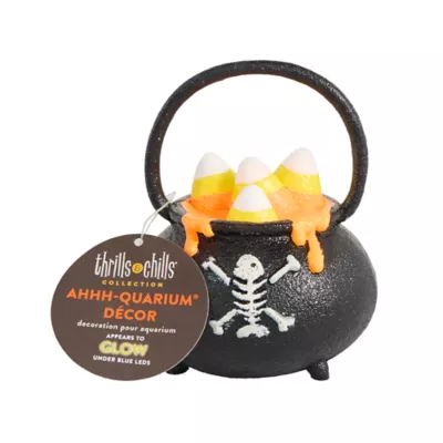 Product Thrills & Chills Swim-Thru Cauldron Aquarium Ornament