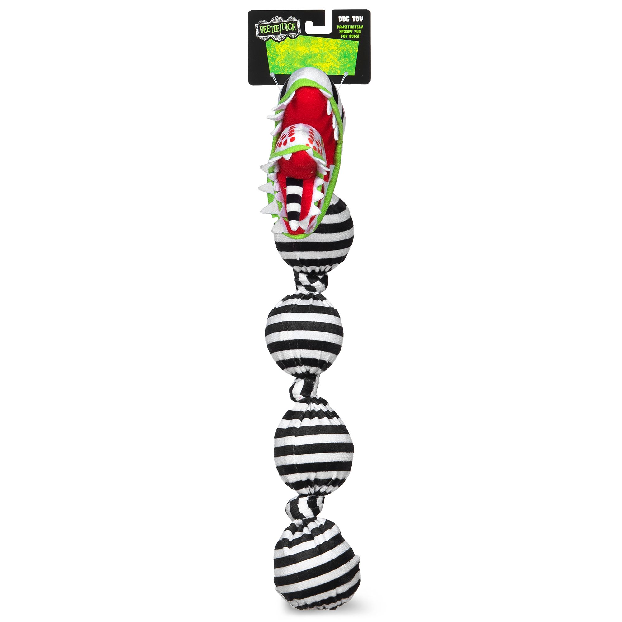 BEETLEJUICE Sandworm with Hidden Squeaker Balls Dog Toy