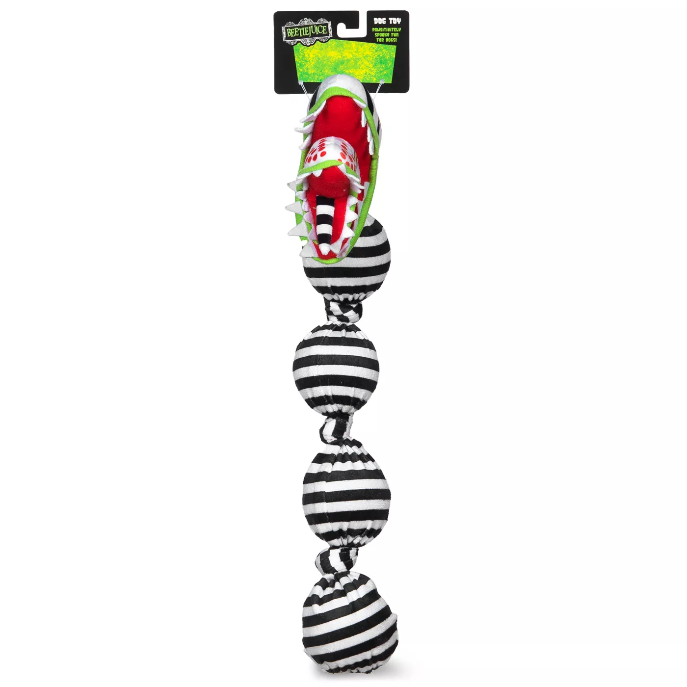 BEETLEJUICE Sandworm with Hidden Squeaker Balls Dog Toy