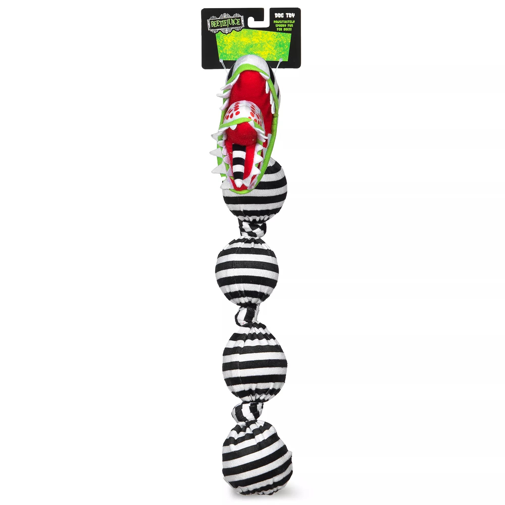 BEETLEJUICE Sandworm with Hidden Squeaker Balls Dog Toy