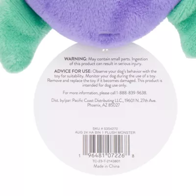 Product Thrills & Chills Plush Monster Dog Toy