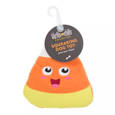 Product Thrills & Chills Plush Candy Corn Dog Toy