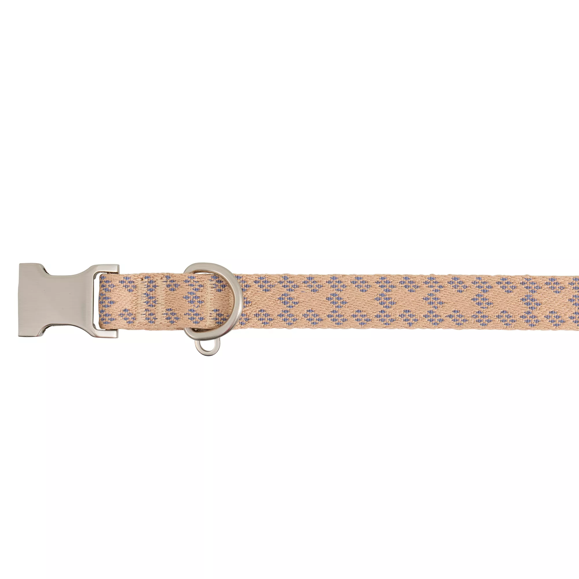 Top Paw Beige Houndstooth Dog Collar