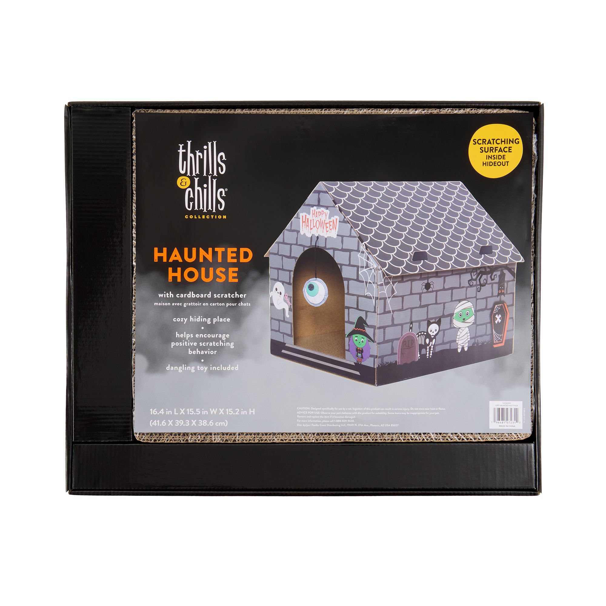 Cardboard halloween large cat house