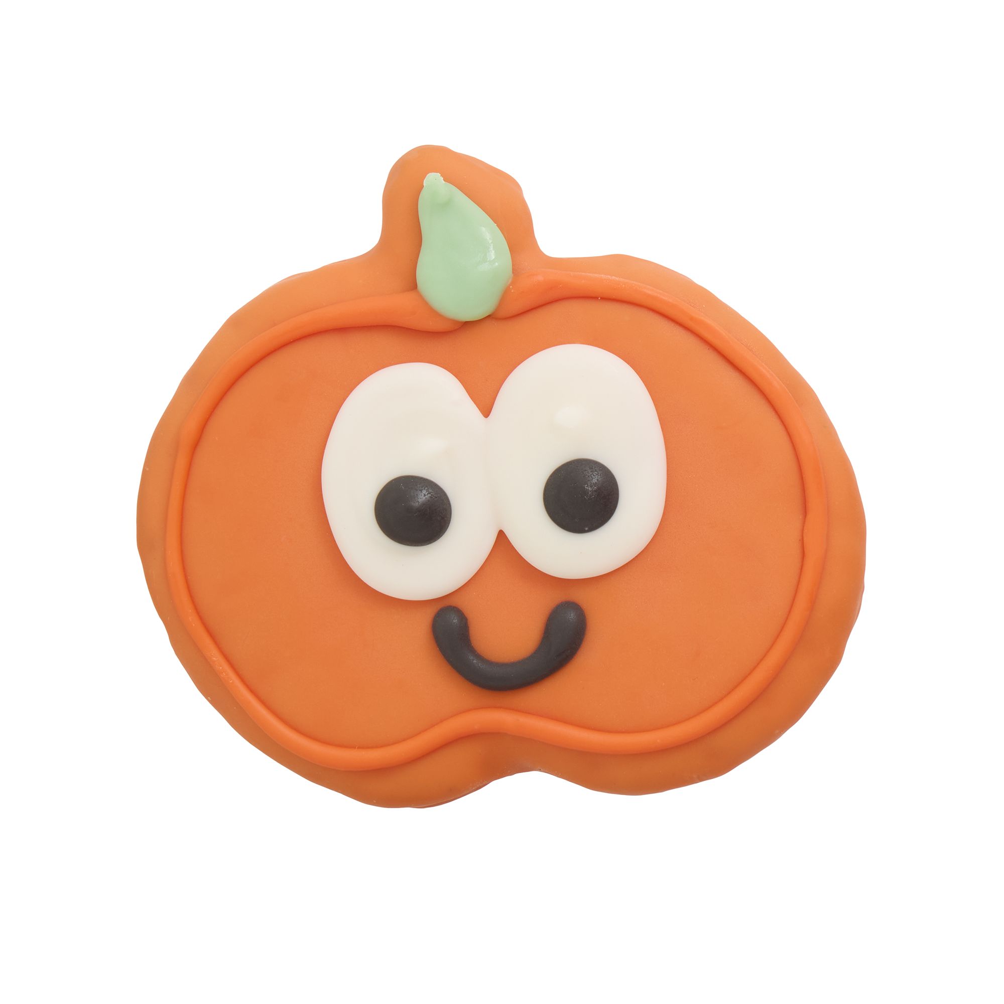 pumpkin shaped dog cookie