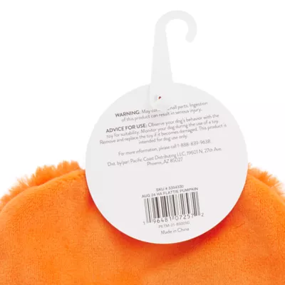 Product Thrills & Chills Flattie Pumpkin Dog Toy