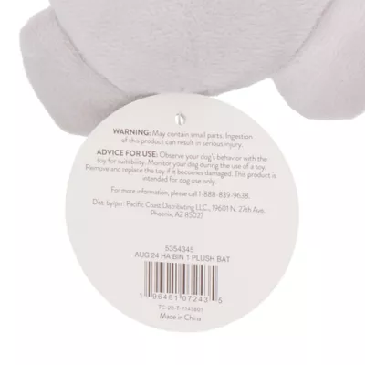 Product Thrills & Chills Plush Bat Dog Toy