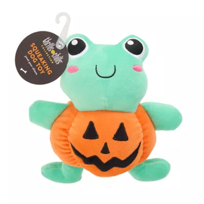 Product Thrills & Chills Pumpkin Plush Frog Dog Toy