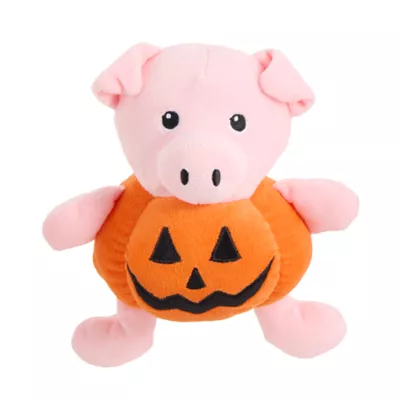 Product Thrills & Chills Pumpkin Plush Pig Dog Toy