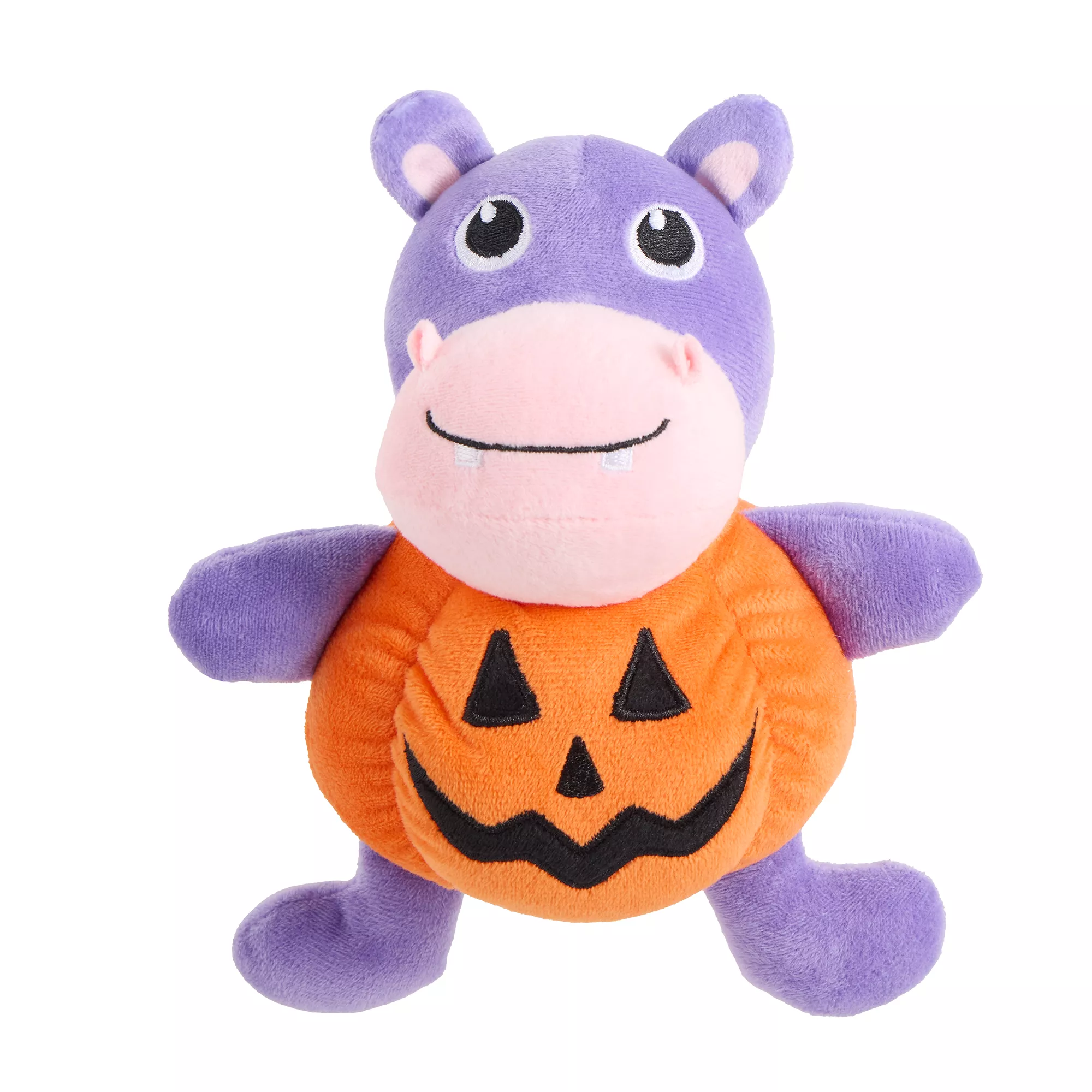 Thrills & Chills Pumpkin Plush Hippo Dog Toy