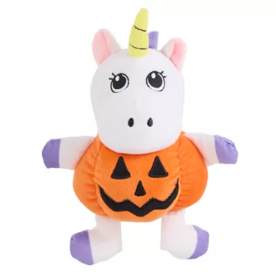 Product Thrills & Chills Pumpkin Plush Unicorn Dog Toy