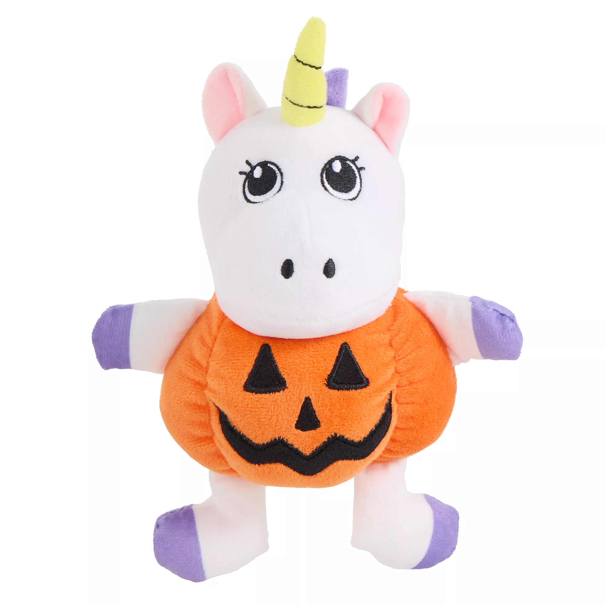 Thrills & Chills Pumpkin Plush Unicorn Dog Toy