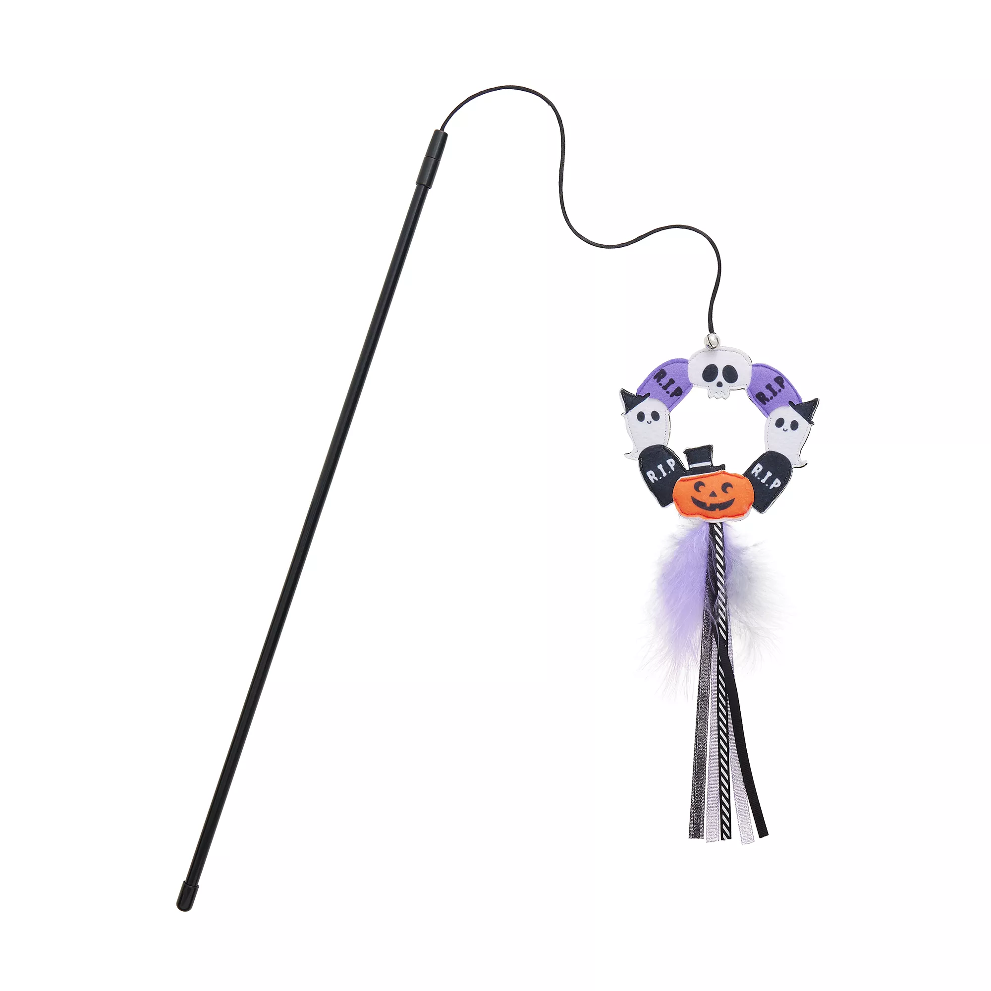 Thrills & Chills Pumpkin & Ghost Teaser Cat Toy