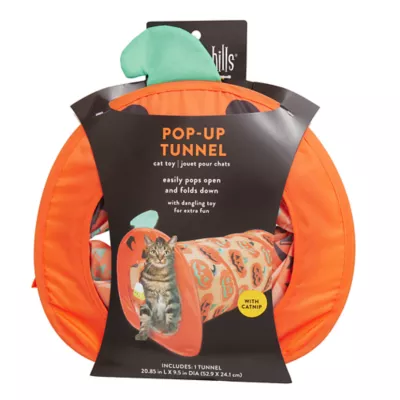 Product Thrills & Chills Pumpkin Pop-Up Tunnel Cat Toy