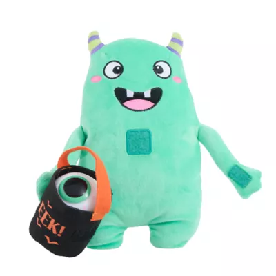 Product Thrills & Chills Plush Monster with Basket Dog Toy