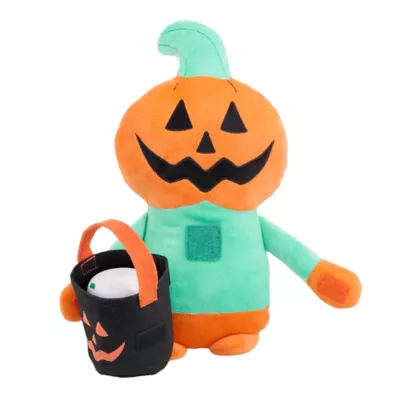 Product Thrills & Chills Plush Pumpkin with Basket Dog Toy