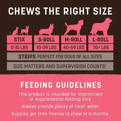Product Earth Animals No Hide Medium Roll Rawhide Alternative- 2 Count 4.2 OZ