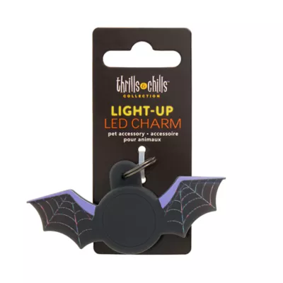 Product Thrills & Chills Bat Light Up Charm Pet Accessory