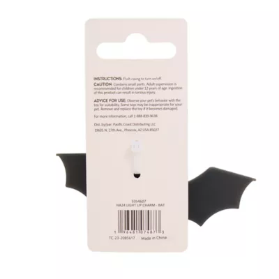 Product Thrills & Chills Bat Light Up Charm Pet Accessory