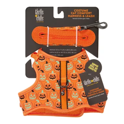 Product Thrills & Chills Pumpkin Kitten Harness & Leash Combo Set