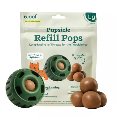 Product WOOF Pupsicle Refill Pops: Peanut Butter and Chicken Recipe