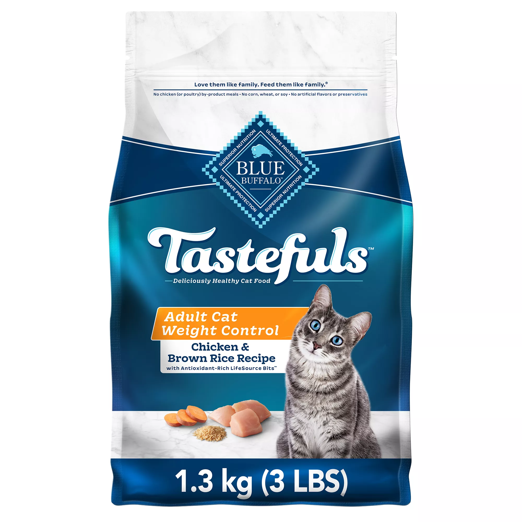 BLUE Tastefuls Adult Dry Cat Food - Chicken & Brown Rice
