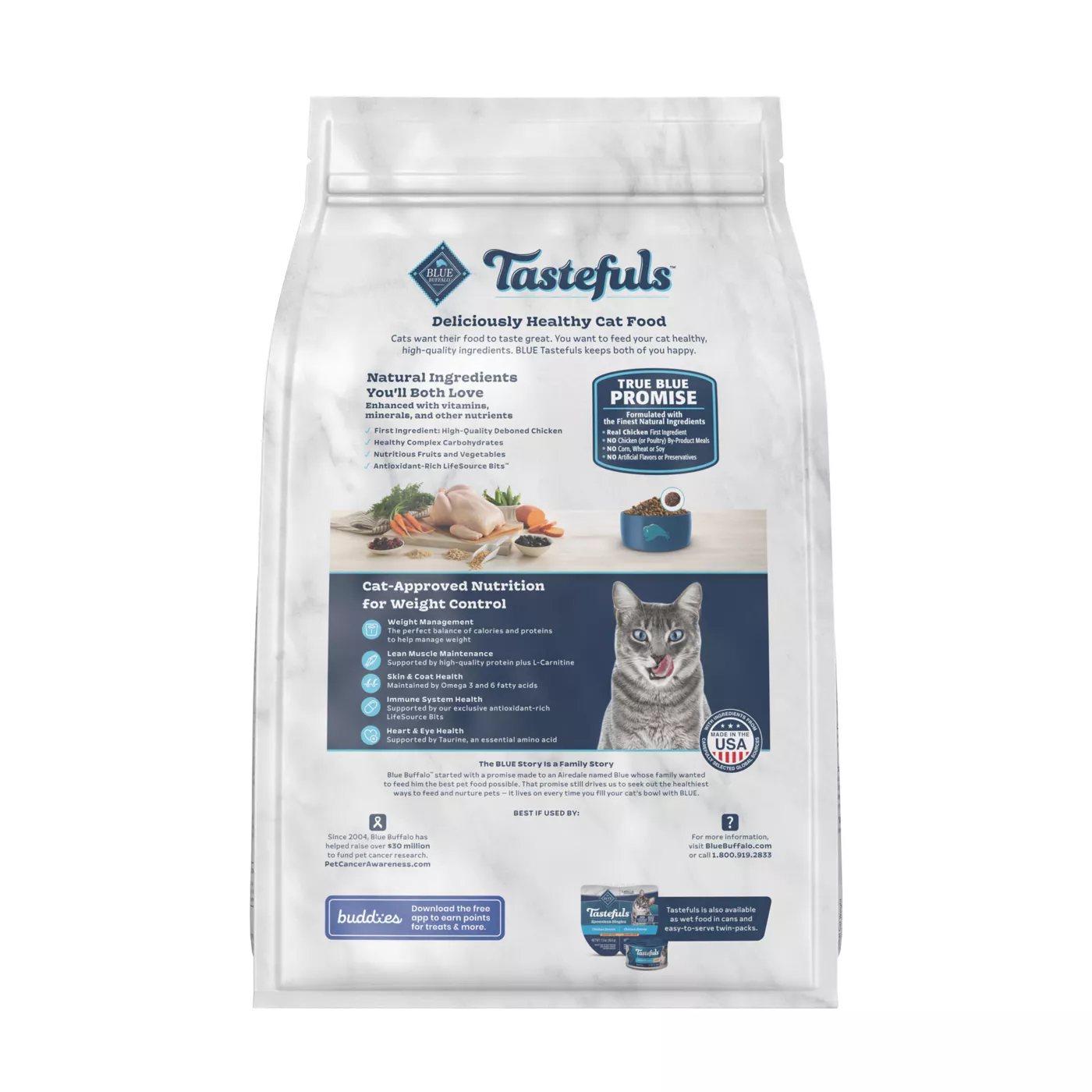 Product BLUE Tastefuls Adult Dry Cat Food - Chicken & Brown Rice